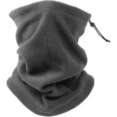 新品❣️ネックウォーマー フリース 帽子 男女兼用 ブラック 防寒防風 黒