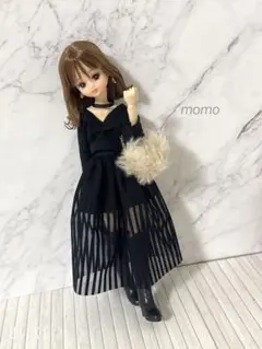22cmドール服 ブラックコーデ♡2点セット