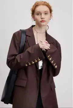 【新品タグ付】CHIC and THINGS ルーズシルエットシングルジャケット