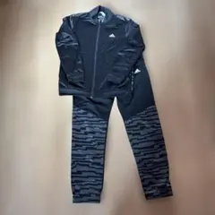 adidas ブラック　ジャージ　150 微起毛