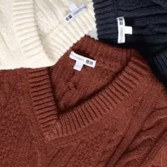 【未使用】 uniqlo jwa ／ cable v-neck sweater