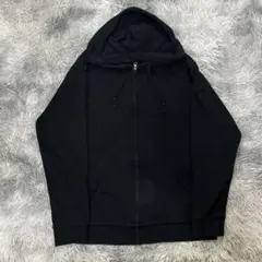 Uniqlo black zip hoodie Y2K