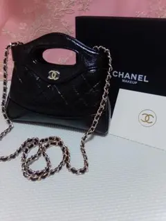 CHANEL ノベルティ(本革でキルティング ピンク バッグ - メルカリ
