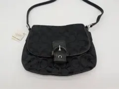 ［タグ付き］COACH コーチ シグネチャー ショルダーバッグ　ブラックのサムネイル