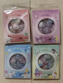 新品サンリオ Capsule flake stickers 4種セットのサムネイル