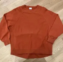 Champion Reverse Weave ラグランオレンジ トレーナー 薄手