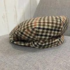 スコッチハウス ハンチング 帽子 ブラウン系チェック柄