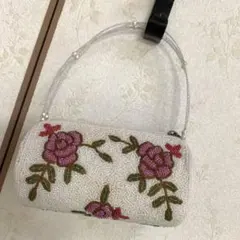 【未使用】ベトナムで購入★総ビーズパーティーバッグ★柏ビーズ好きにも^^