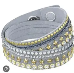 Swarovskiスワロフスキーグレー星ラップブレスレットネックレス