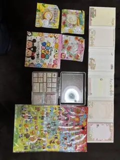 かわいいキャラクターシールとメモ帳セット