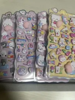 可愛い動物おしりぷにぷにシール　ぷくぷくシール 6枚セット