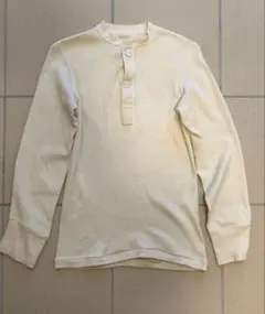 80s L.L.Bean usa製 サーマル、ボーダー、ヘンリーネックロンt 