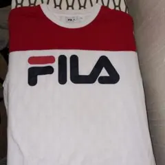FILA フィラ Tシャツ ホワイト×レッド