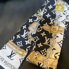 未使用級✨ルイヴィトン　スカーフ 　バンダナ　モノグラム　チェーン柄 org.jpg