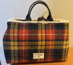 サマンサタバサ、ハリスツイードトートバッグ