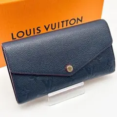 ルイヴィトン モノグラム ポルトフォイユ サラ アンプラント 長財布 ネイビー