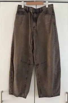 GU バレルレッグジーンズ 丈短め