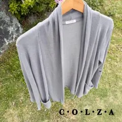 C・O・L・Z・A綿混ショールカラーカーディガン 袖ロールアップ トッパータイプ