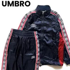 UMBRO アンブロ　セットアップ　サイドロゴ　ジャージ　ナイロン　メンズ　M