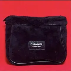 [CHANEL PARFUMS]ノベルティ ムートン風パイル地 もこもこポーチ