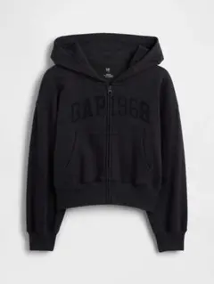 GapKids ギャップキッズクロップドジップアップパーカーレディース可ネイビー