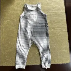 【美品】プチバトー　ミニマリニエールサロペット　ロンパース