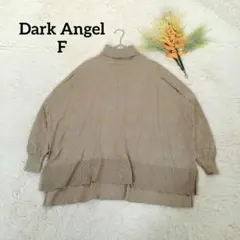 ダークエンジェル レディースニット(F)ベージュ タートルネック レーヨン洗える
