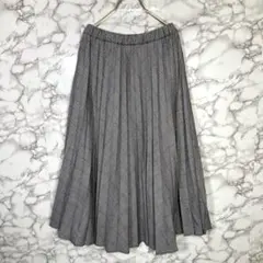 HUSHUSH　（Free）　千鳥格子チェックプリーツスカート　グレー