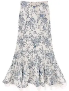【美品】ＧＲＬ　グレイル　花柄プリーツ切り替えマーメイドスカート