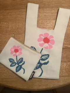 タルティン　ニットバッグ　ポーチ　2点セット