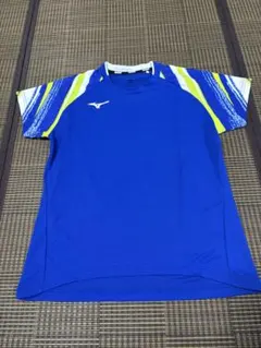 [最初値下げ] 未使用 ミズノ スポーツウェア Tシャツ M ブルー ライム