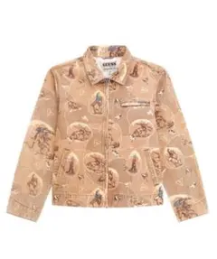 GUESS プリントデザイン デニムジャケット えLサイズ