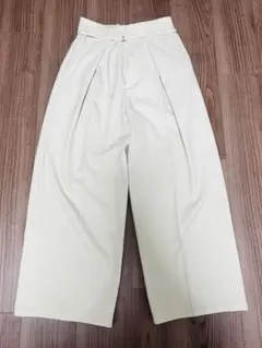 美品 アーバンリサーチ ワイドパンツ スラックス ベルト付き 秋冬