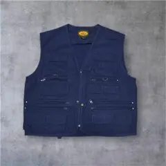 Woolrich 多ポケット フィッシングベスト 紺 36 L相当 美品のサムネイル