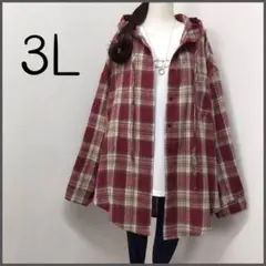 チェック柄長袖