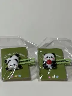 LOVELY PANDA パンダヘアピン2個セット