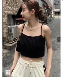 GRL バックリボンニットビスチェ[dh1270] ブラック