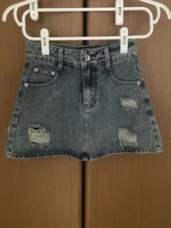 ダメージ加工 デニム ミニスカートのサムネイル