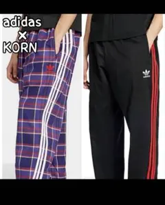 adidas x KORN トラックパンツ ブラックレッド　サイズＭ