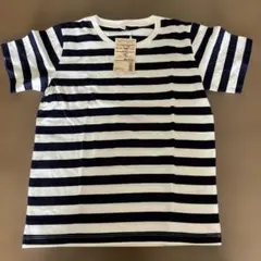 新品未使用　無印良品　ボーダー　半袖　Tシャツ　130cm 紺