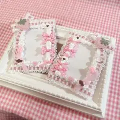 量産型 ホイップデコ トレカケース 硬質ケース いちご リボン