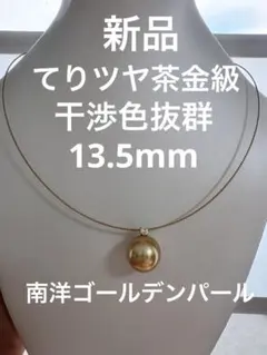 新品 てりツヤ茶金級 干渉色が抜群 高品質南洋白蝶ゴールデンパール