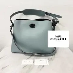 COACH ウィロウ　バッグ ライトブルー　水色 サックスブルー コーチ