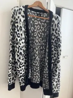 HUF ハフ　レオパード柄カーディガン