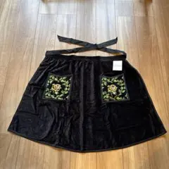 黒柳徹子 エプロン サイン入り 黒 バラ 薔薇 赤 昭和 レトロ レア