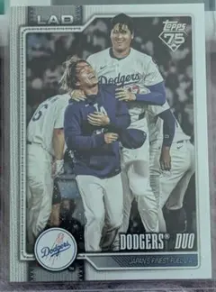 【ドジャース日本人最強コンビ】大谷翔平 山本由伸 Topps 75周年カード