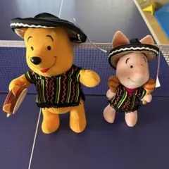 プーさん　ピグレット　メキシカンスタイル　ぬいぐるみ　セット売り