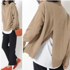 【極美品】バンヤードストーム バックスリット タートルネック カシミヤ混