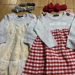 moujonjon ワンピース 2着セット 80,90cmのサムネイル