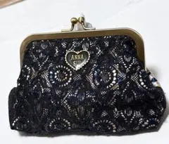 ANNA SUI レース花柄 がま口ポーチ